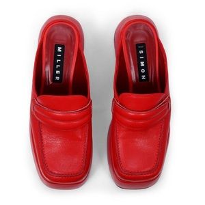 Simon Miller Platform Mule Clogs (Red)
